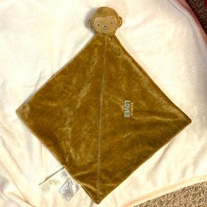 CARTERS JUST ONE YOU MONKEY MOMMY LOVES ME BROWN BABY LOVEY SECURITY BLANKET